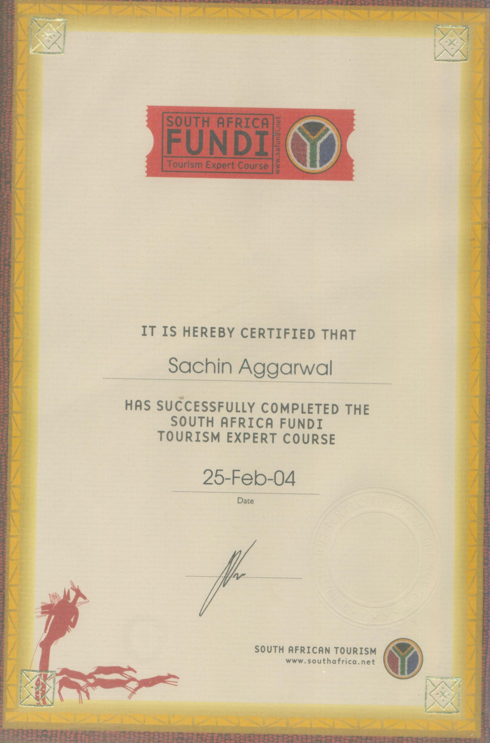 South Africa Specialist Fundi Specialist Certificate